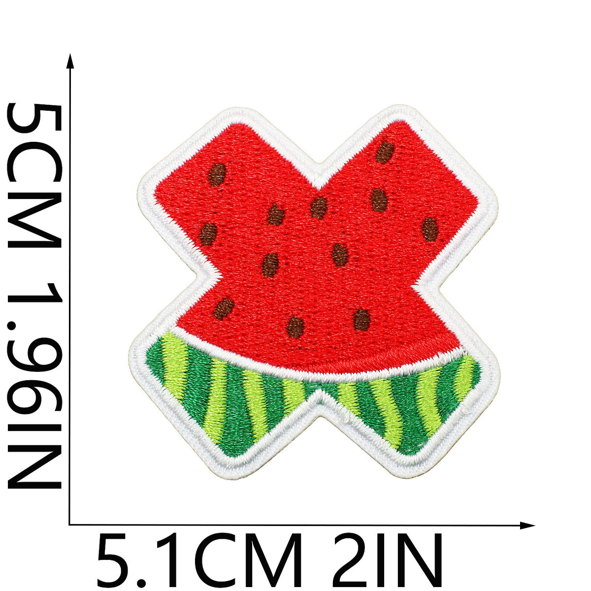Watermelon Alphabet Embroidery Patches Iron On Cartoon Letter Applique for Kids Clothes Backpack DIY Decoration