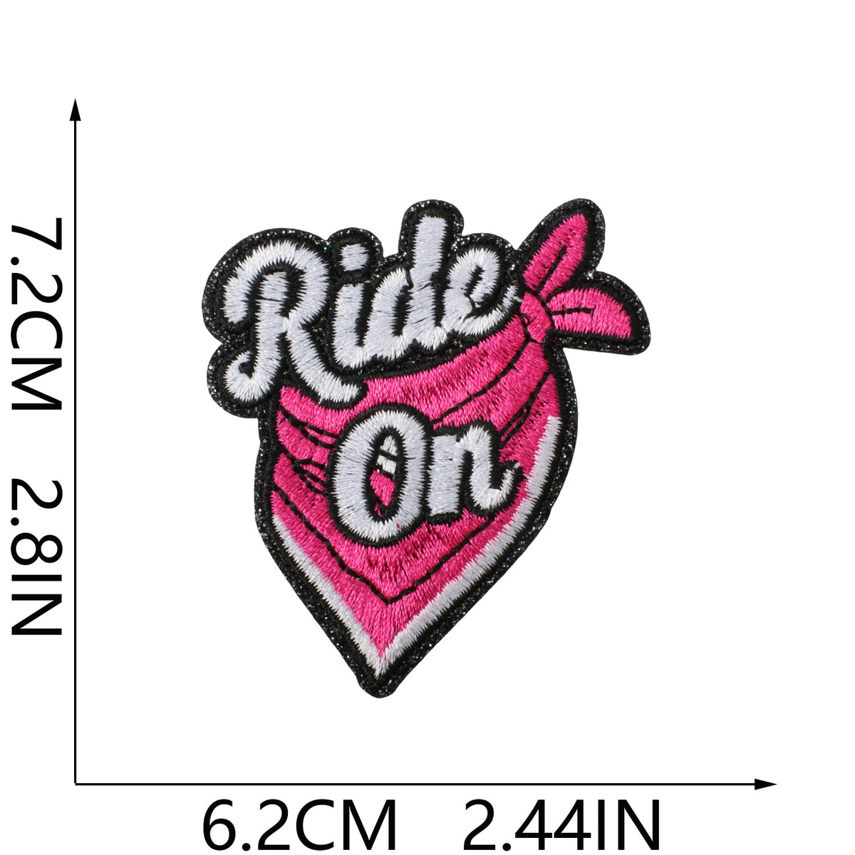 Fuchsia Bohemian Embroidered Iron-On Patch