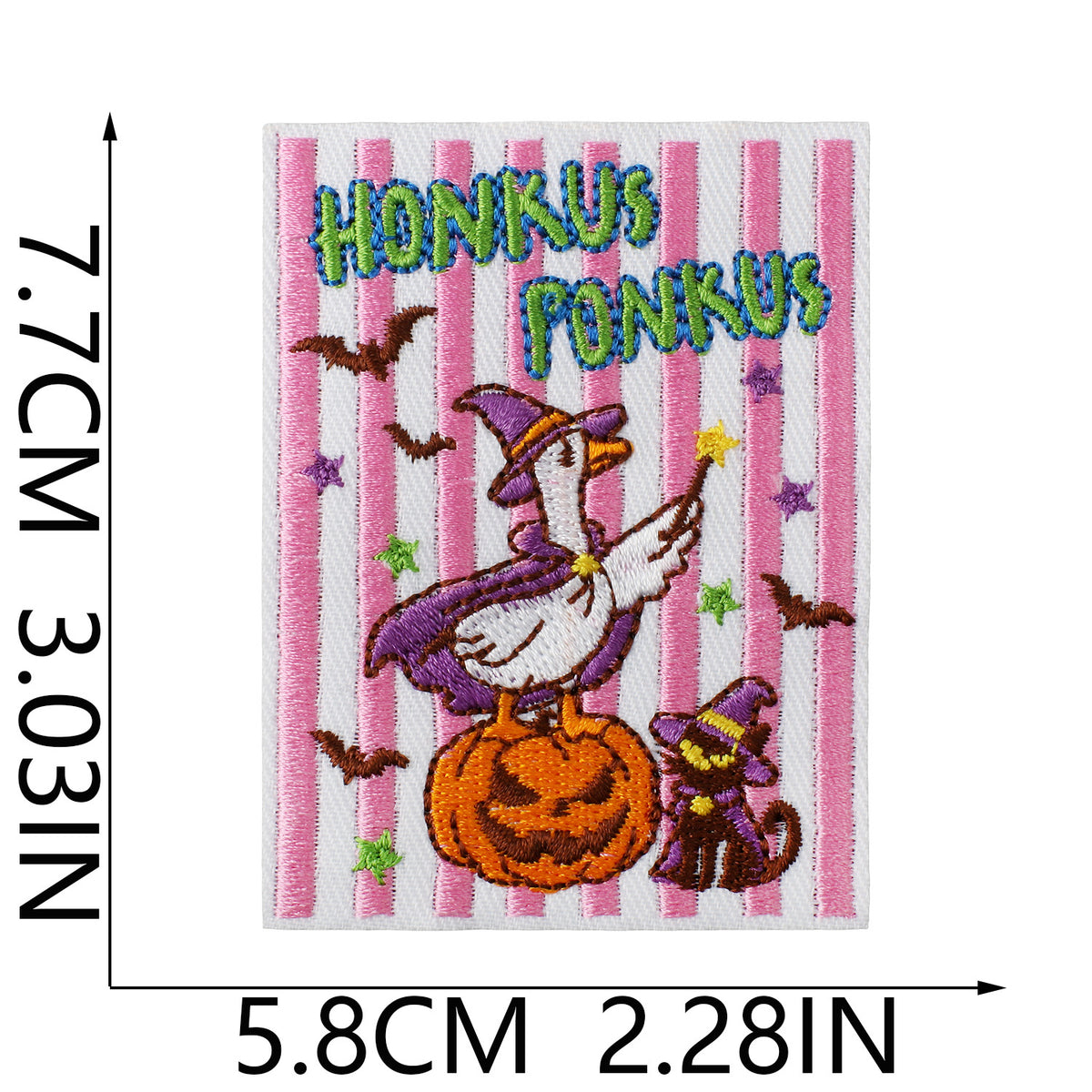 Cute & Funny Halloween Embroidered Patch Set – Ghost, Witch, Skeleton & Pumpkin Iron On Patches