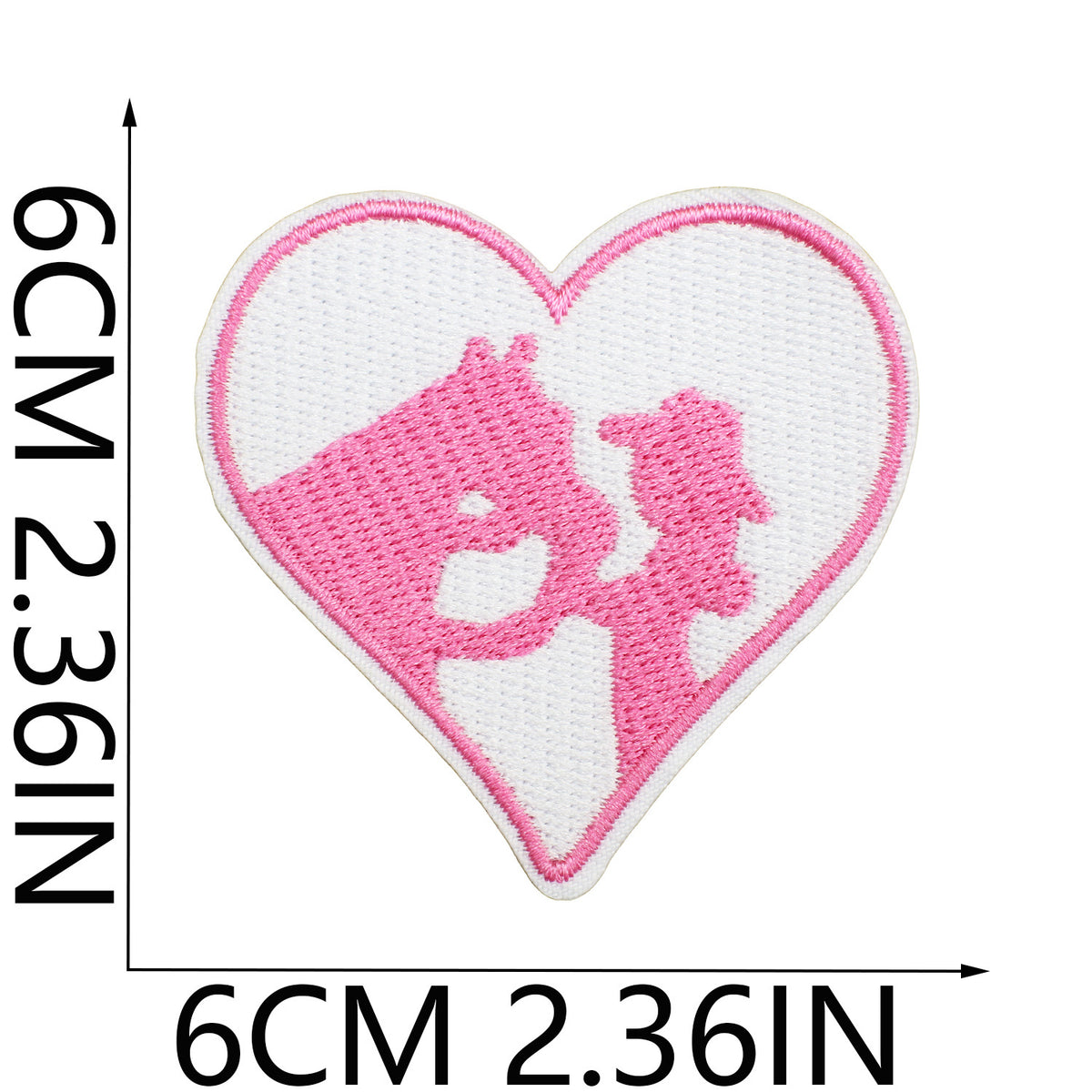 Red Flame Pink Cowgirl Embroidered Iron-On Patch