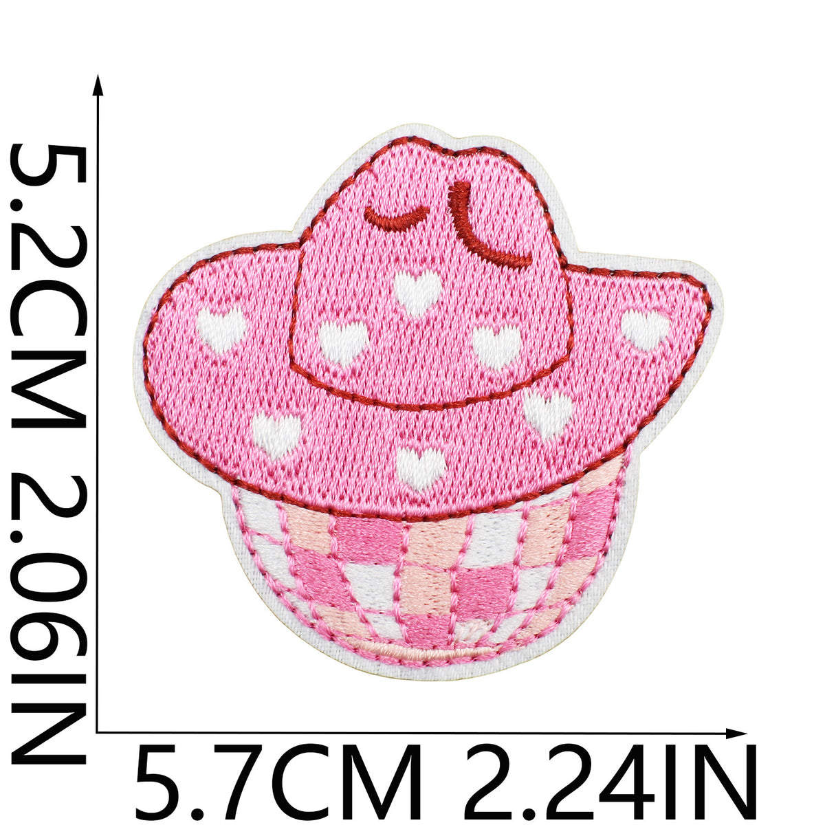 Red Flame Pink Western Cowgirl Iron-On Patch