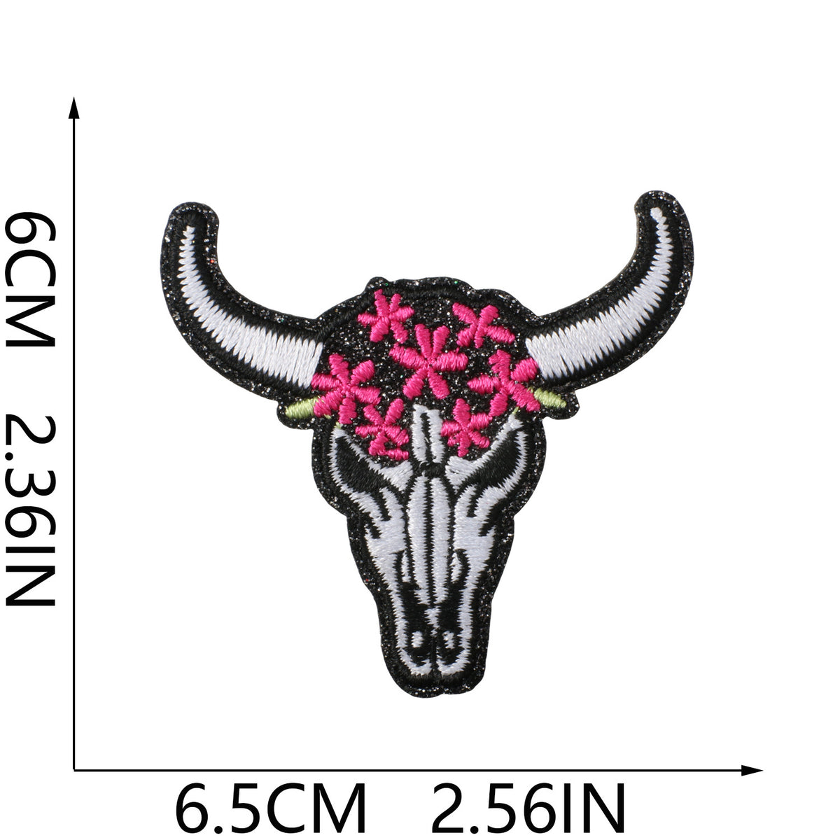 Fuchsia Bohemian Embroidered Iron-On Patch