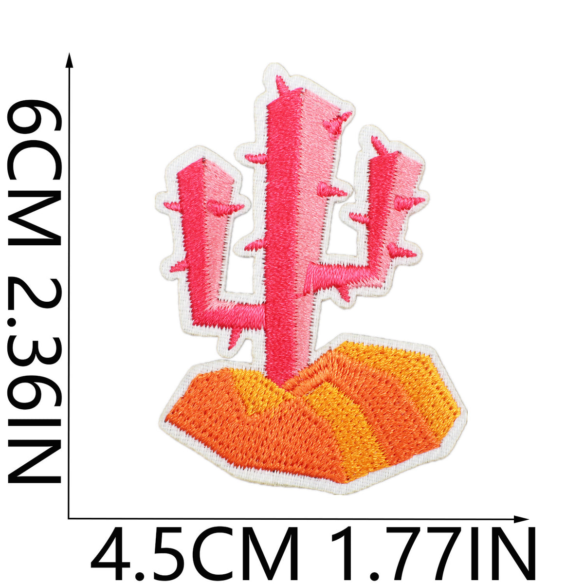 Red Flame Pink Western Cowgirl Iron-On Patch