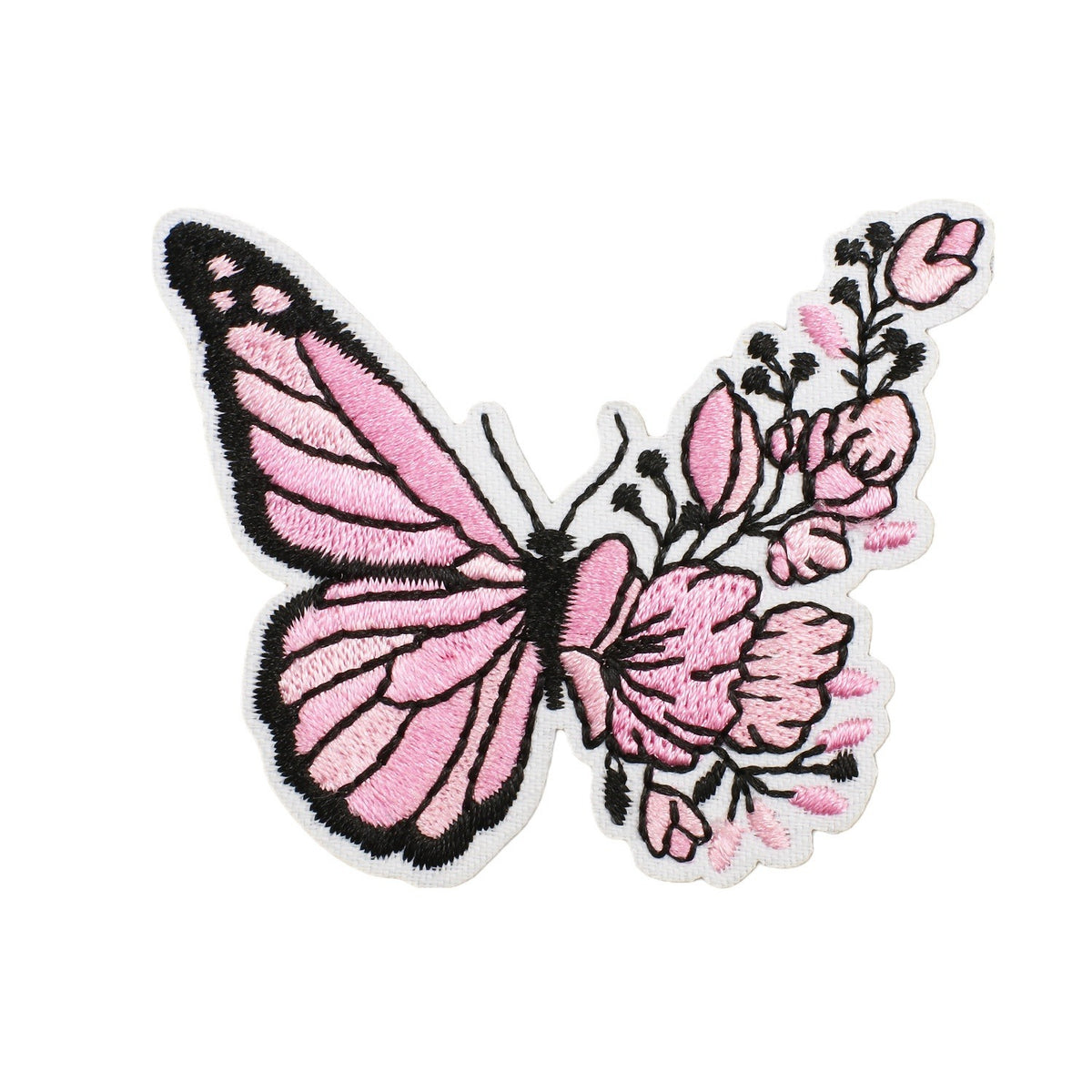 Pink Python Denim Cowboy Hat Embroidered Iron-On Patch