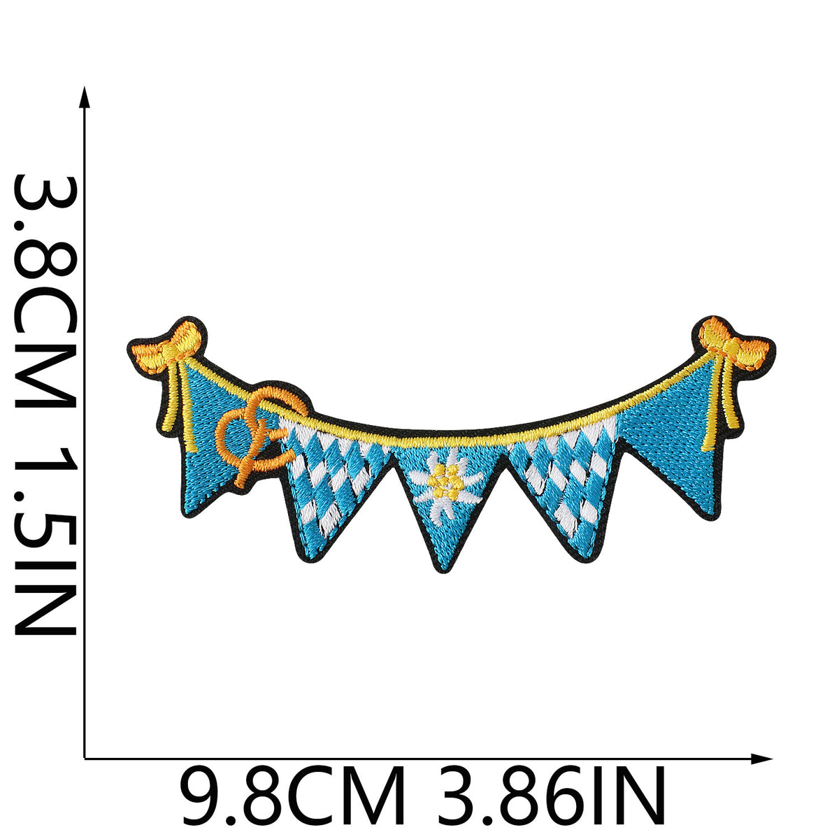 Oktoberfest Beer Mug Embroidered Iron-On Patch
