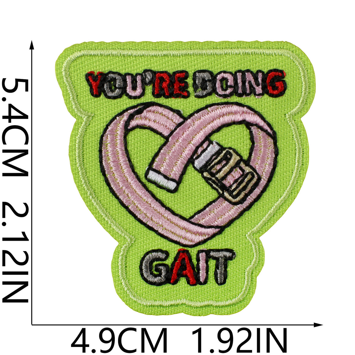PT Letter Embroidered Patch Iron On Cowboy Denim Jacket Decorative Badge