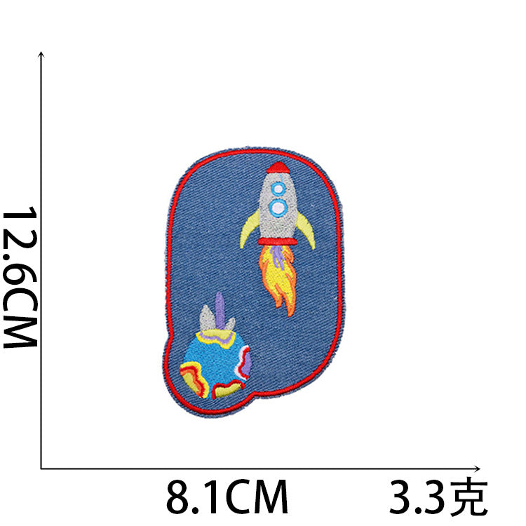 Denim Knee Repair Embroidered Patch – Iron On Sew On Jeans Hole Repair Patch