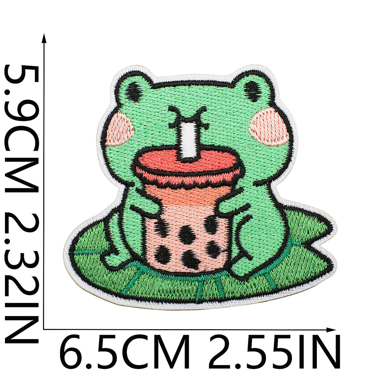Cute Cartoon Frog Embroidered Iron-On Patch