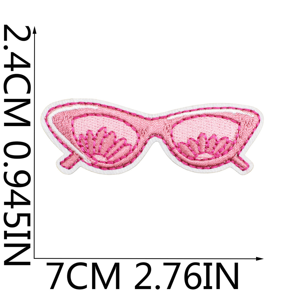 Pink Python Denim Cowboy Hat Embroidered Iron-On Patch