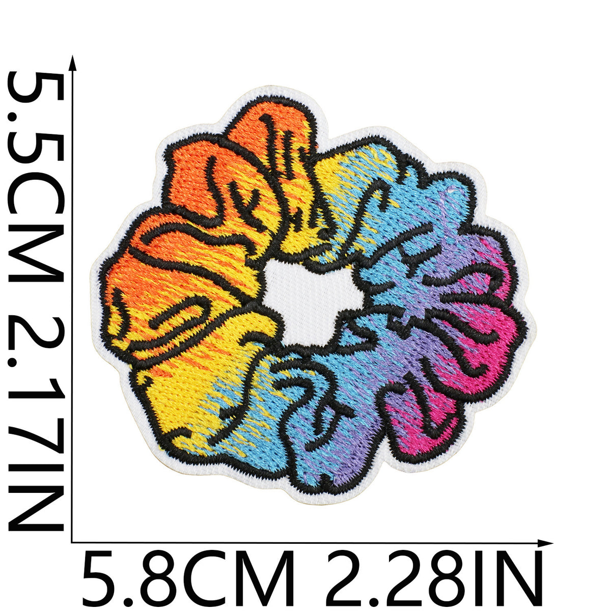 Colorful Embroidered Iron-On Patch