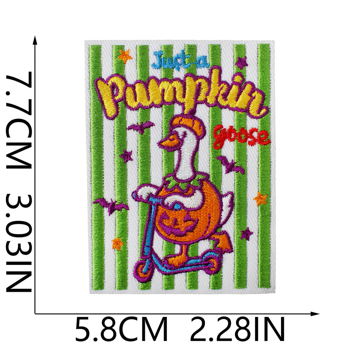 Cute & Funny Halloween Embroidered Patch Set – Ghost, Witch, Skeleton & Pumpkin Iron On Patches