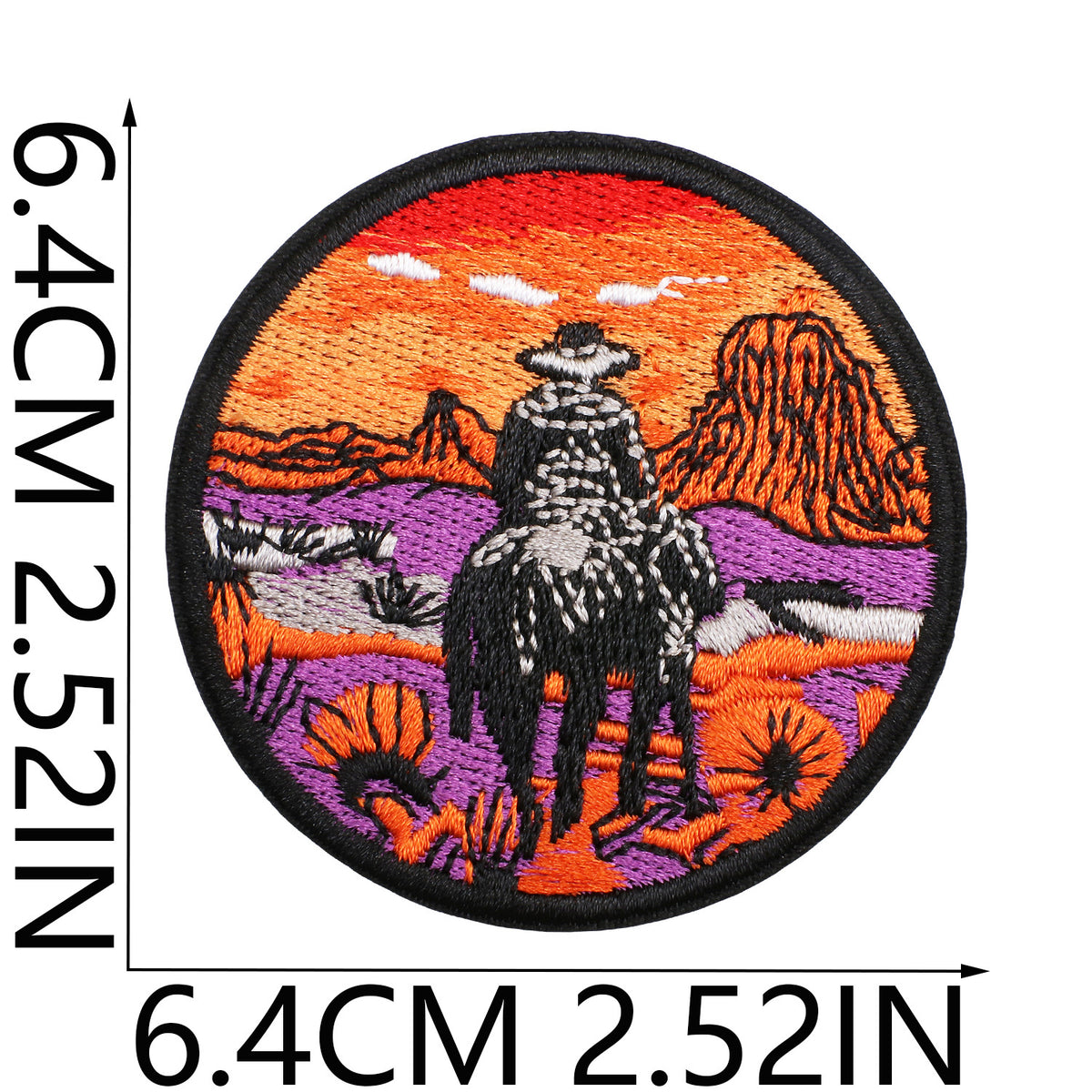 Bounty Hunter Cowboy Western Embroidered Iron‑On Patches