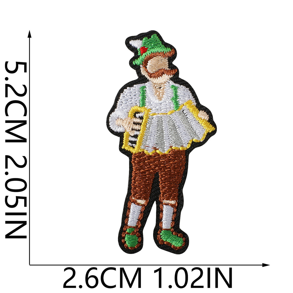 Oktoberfest Beer Mug Embroidered Iron-On Patch