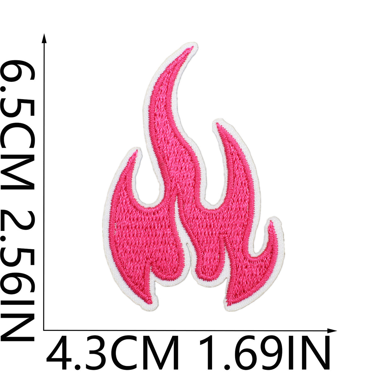 Fuchsia Bohemian Embroidered Iron-On Patch
