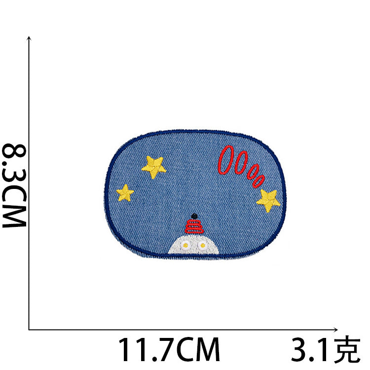 Denim Knee Repair Embroidered Patch – Iron On Sew On Jeans Hole Repair Patch