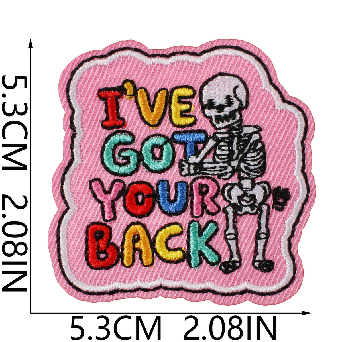 PT Letter Embroidered Patch Iron On Cowboy Denim Jacket Decorative Badge