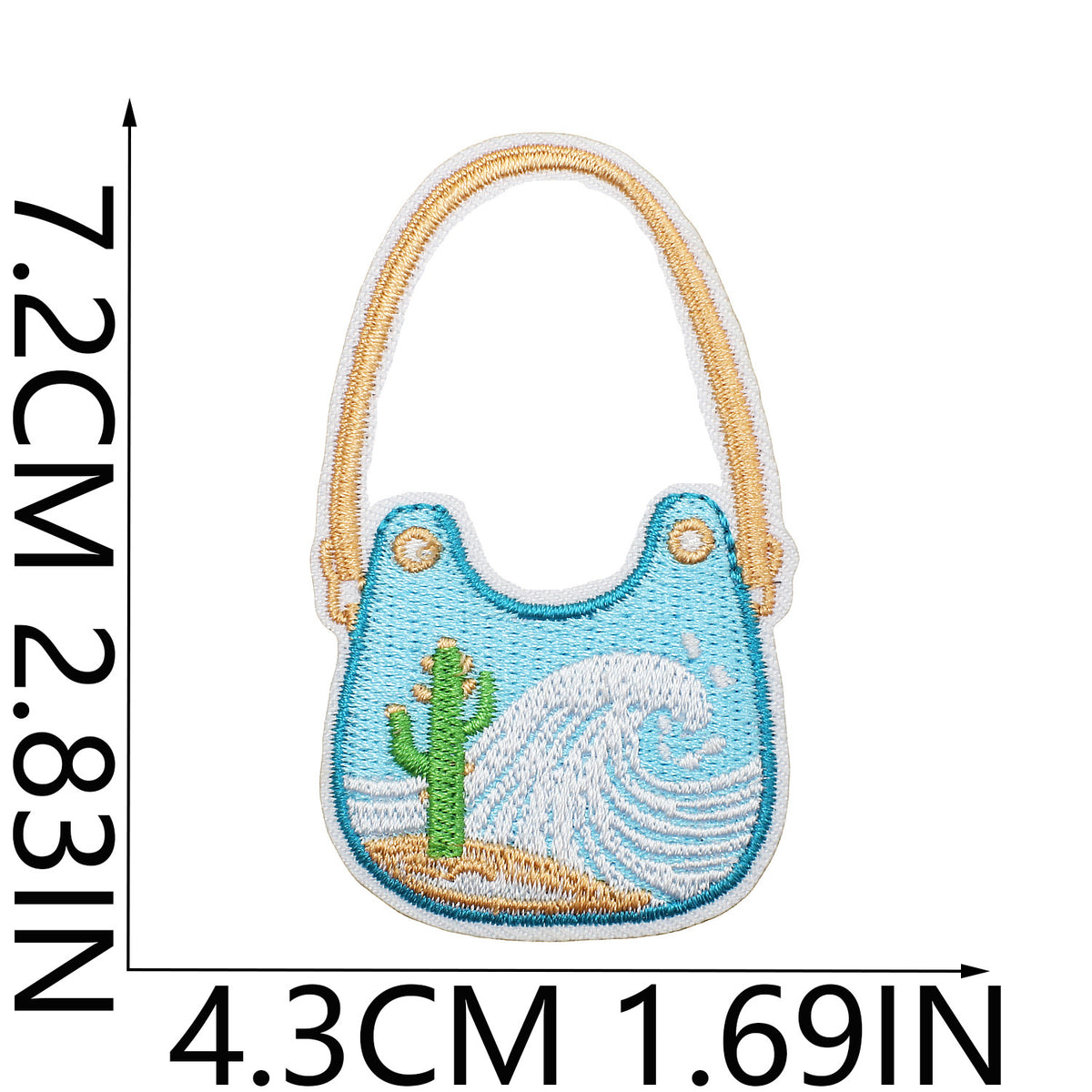 Pearl Seashell Cowgirl Embroidered Iron-On Patch