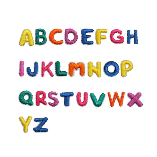colorful  Mini Embroidered Letter Patches A-Z & Number Patches  0–9| Iron-On Alphabet