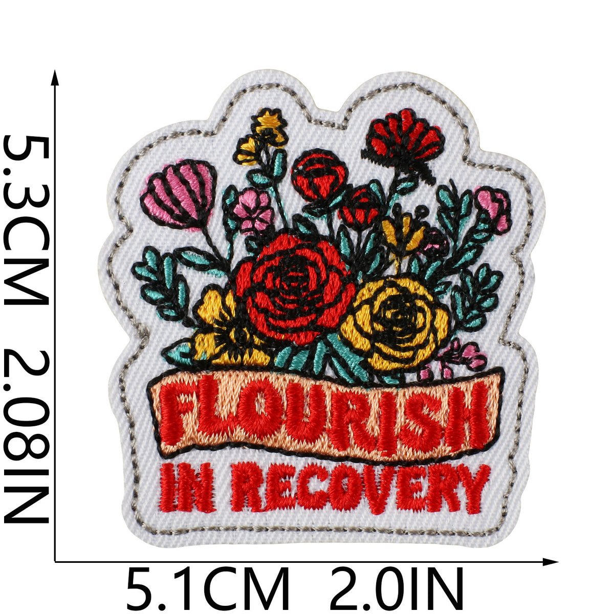 PT Letter Embroidered Patch Iron On Cowboy Denim Jacket Decorative Badge