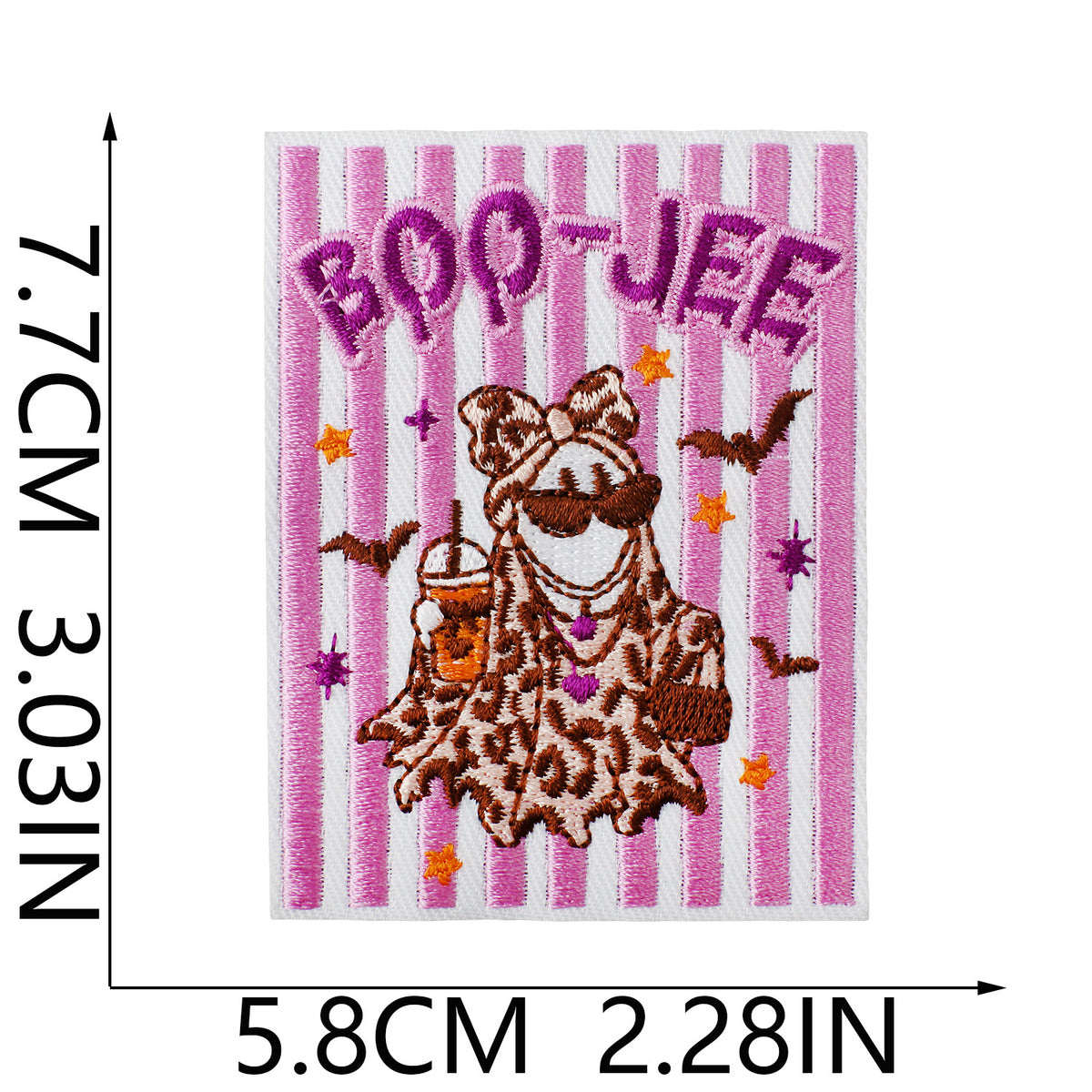 Cute & Funny Halloween Embroidered Patch Set – Ghost, Witch, Skeleton & Pumpkin Iron On Patches