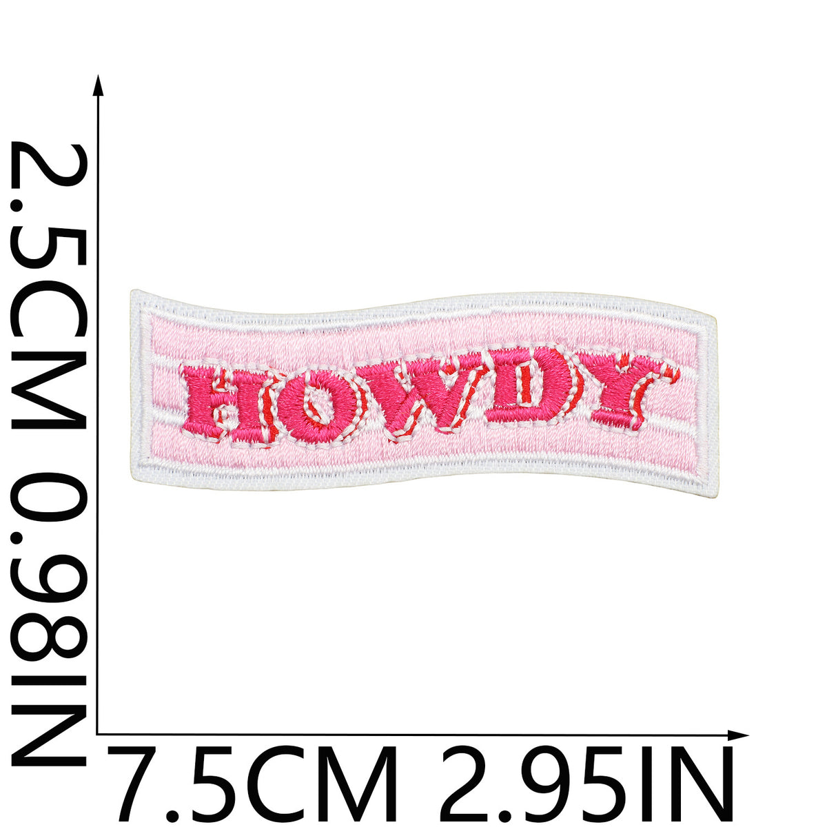 Red Flame Pink Western Cowgirl Iron-On Patch