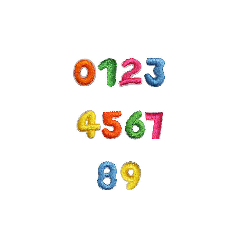colorful  Mini Embroidered Letter Patches A-Z & Number Patches  0–9| Iron-On Alphabet