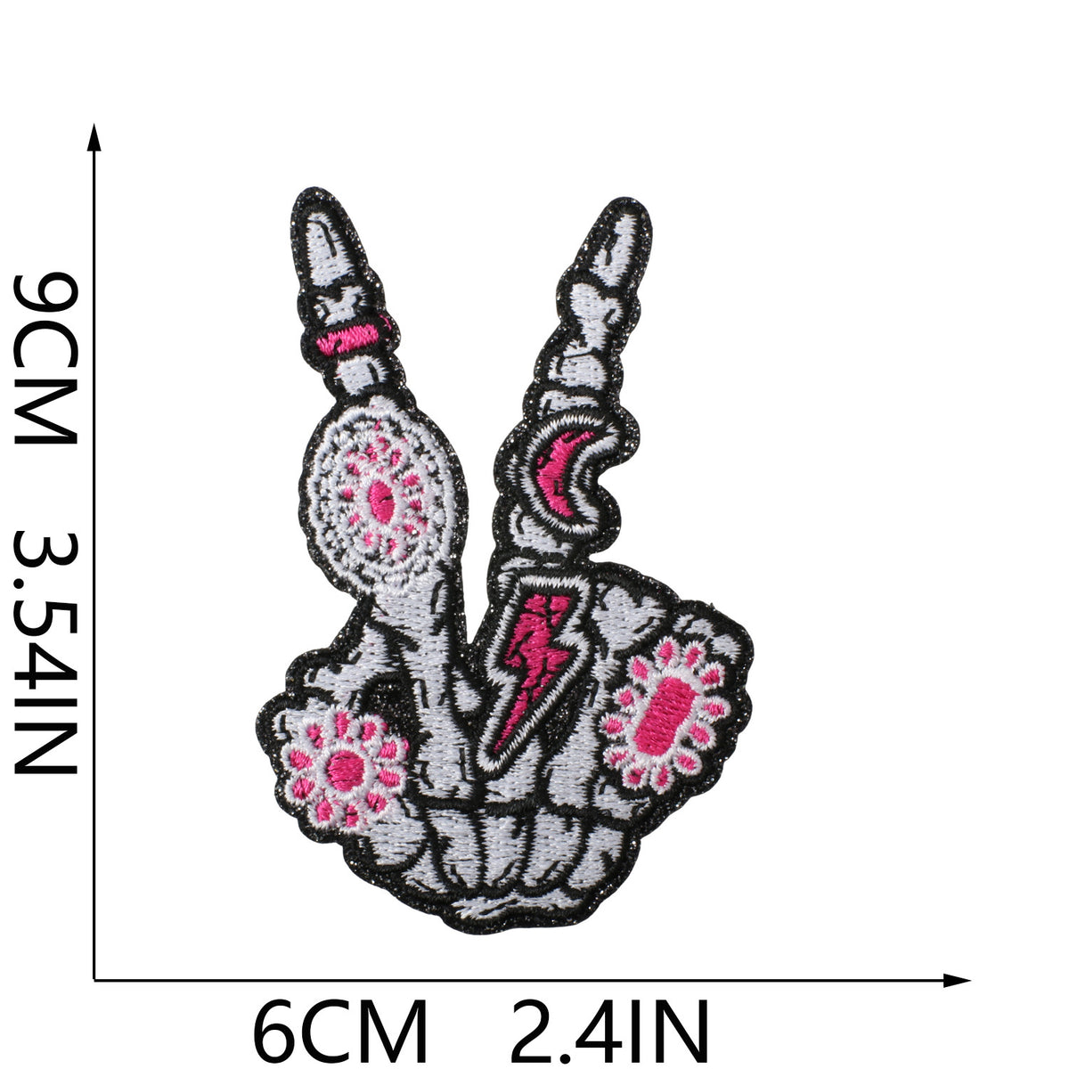 Fuchsia Bohemian Embroidered Iron-On Patch