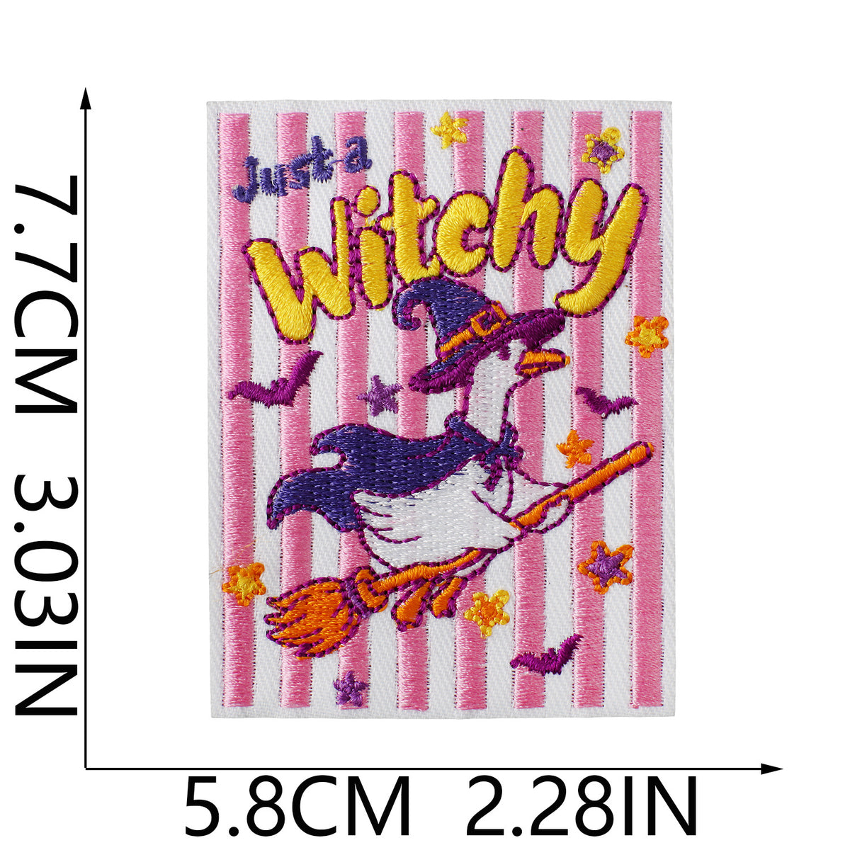 Cute & Funny Halloween Embroidered Patch Set – Ghost, Witch, Skeleton & Pumpkin Iron On Patches