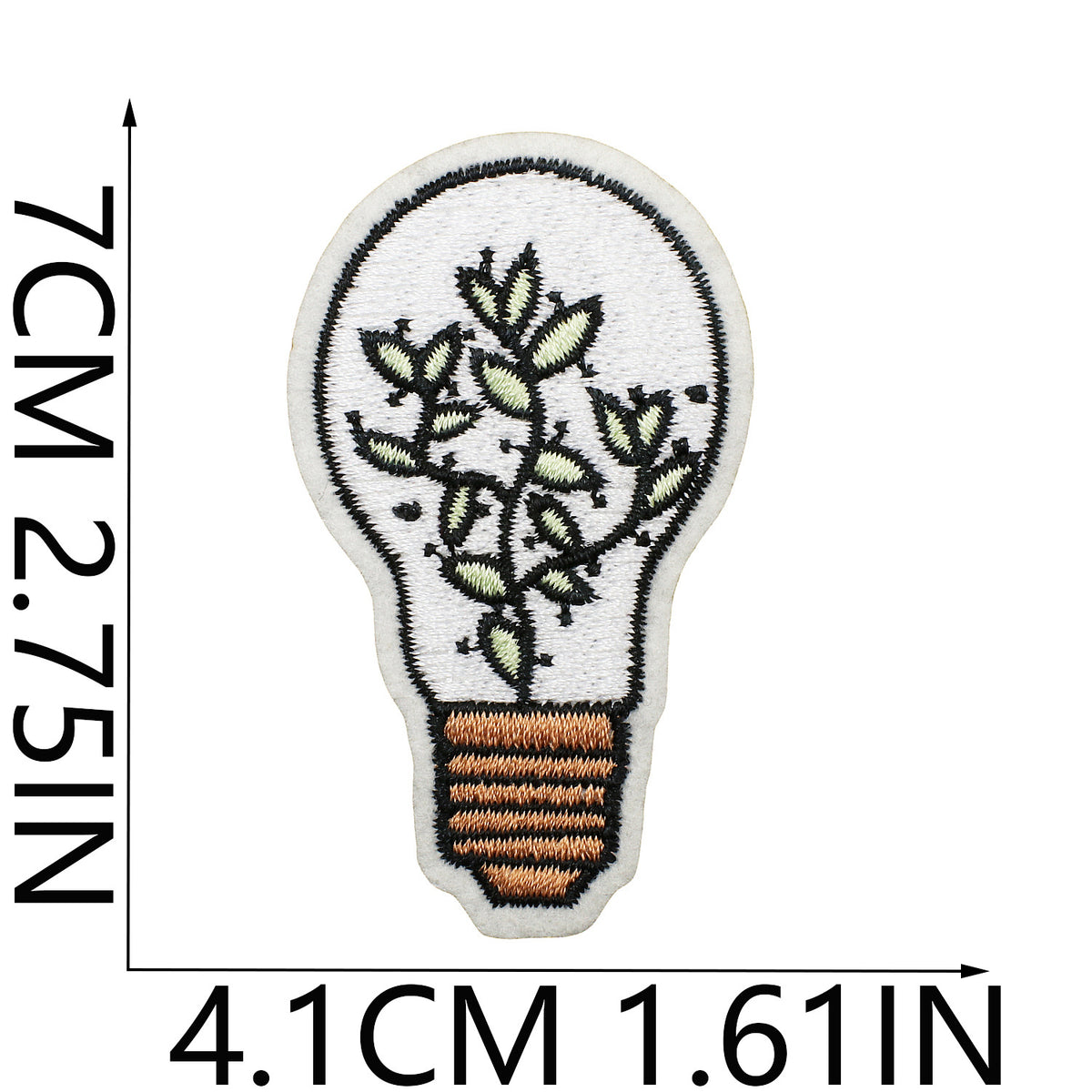 Green Vintage Floral Butterfly Iron-On Denim Patch