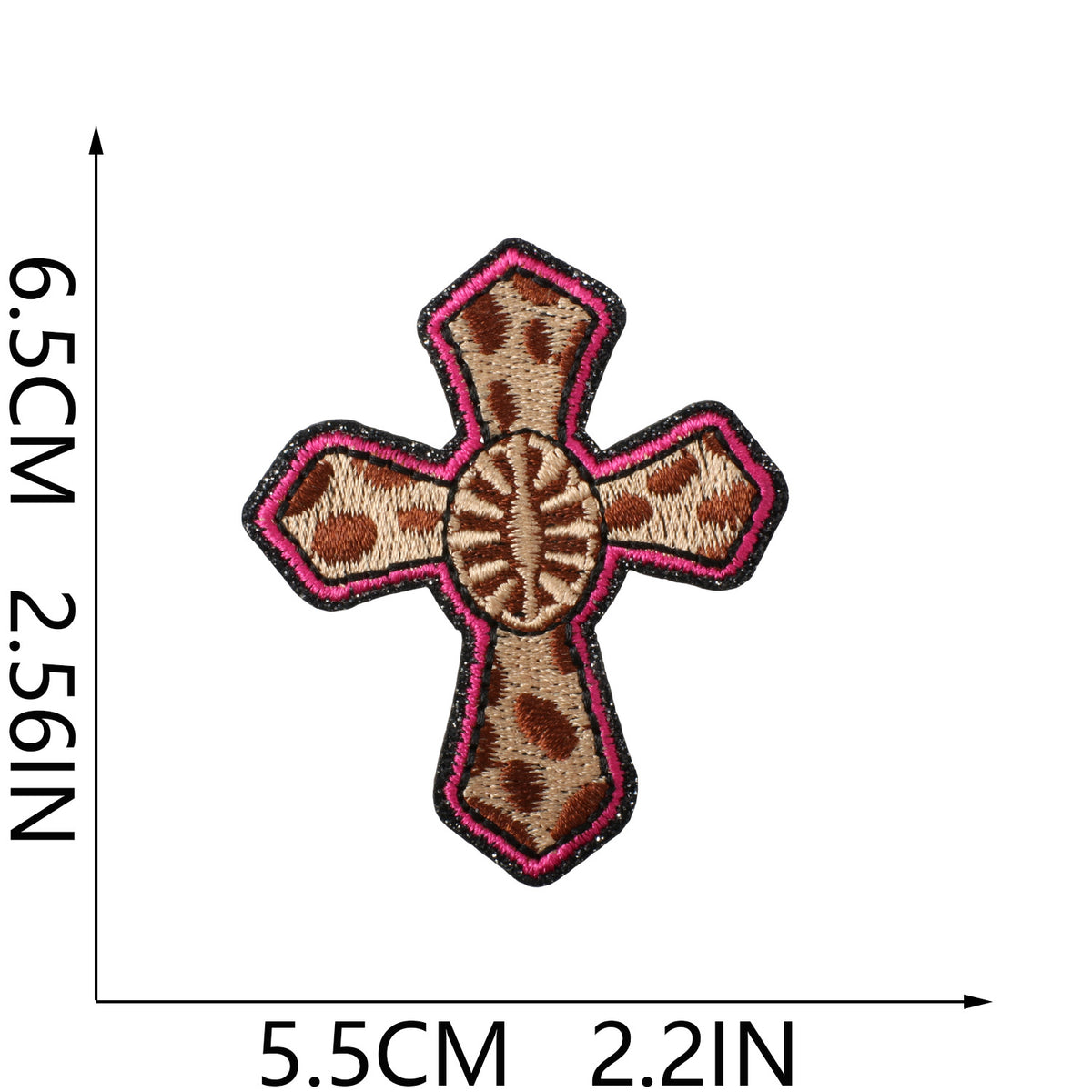 Fuchsia Bohemian Embroidered Iron-On Patch