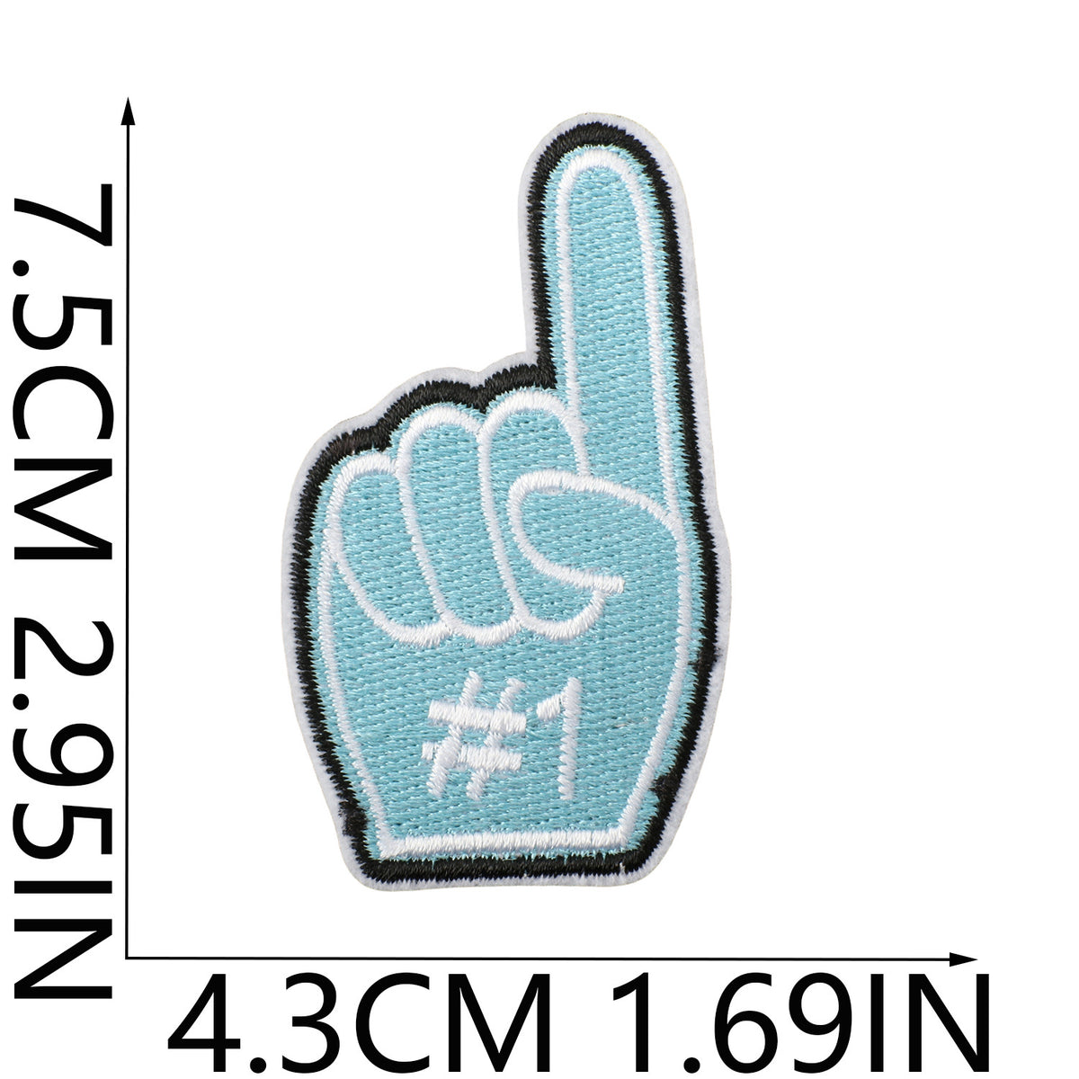 Game Day Denim Embroidered Iron-On Patch