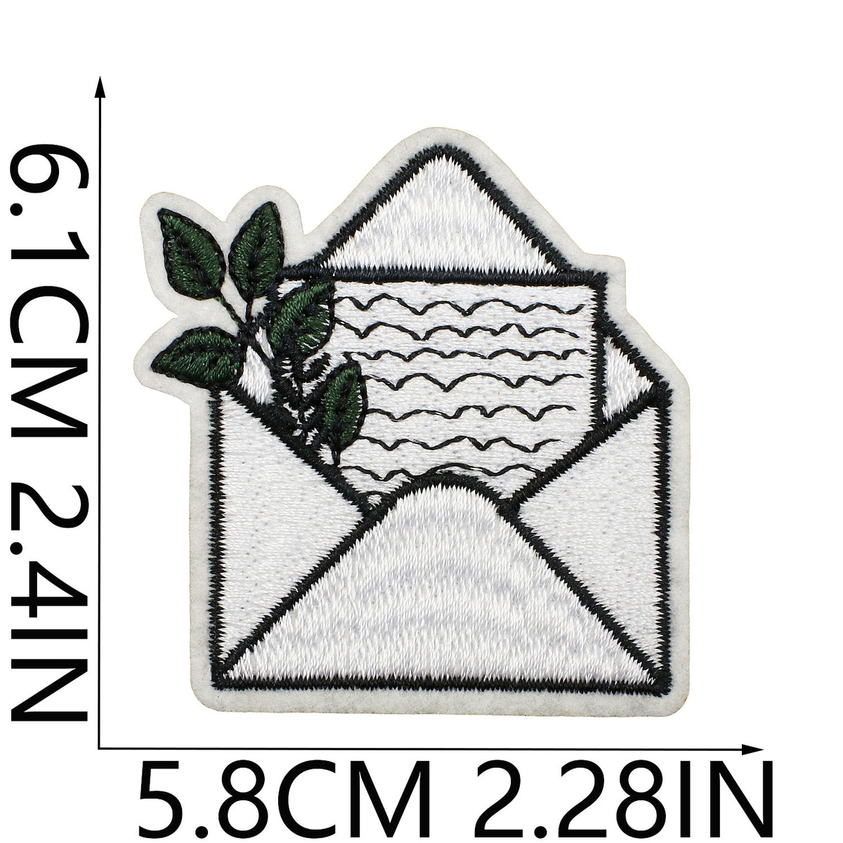 Green Vintage Floral Butterfly Iron-On Denim Patch