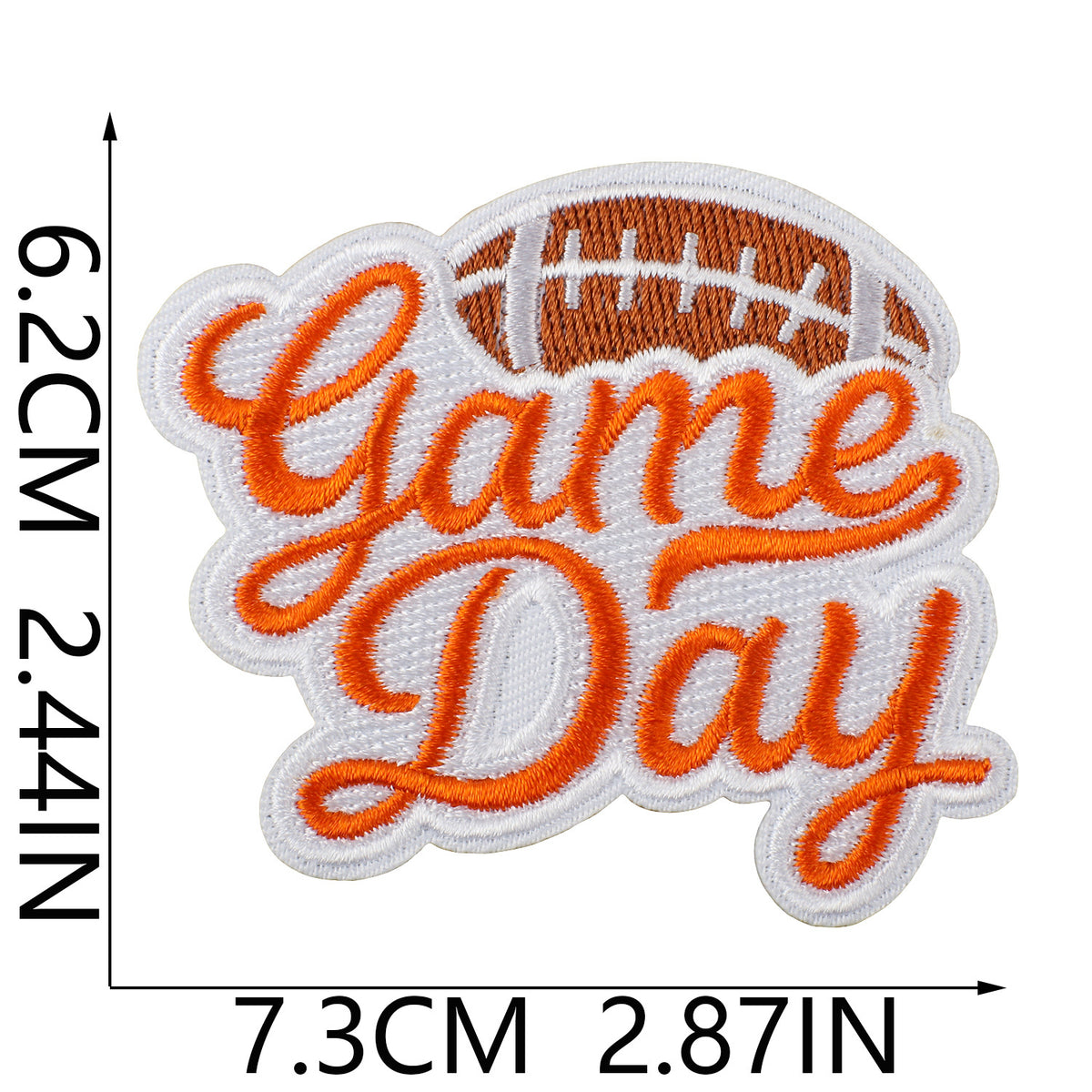 Game Day American Football Iron On Embroidered Patch Set for Clothing, Denim Jackets & Bags