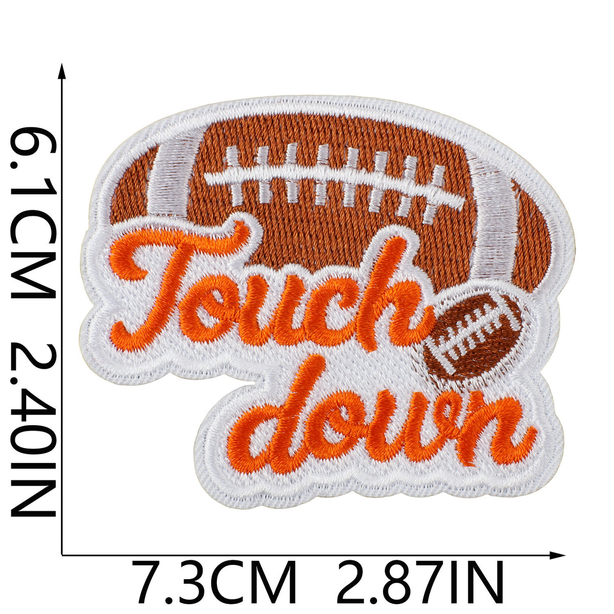 Game Day American Football Iron On Embroidered Patch Set for Clothing, Denim Jackets & Bags