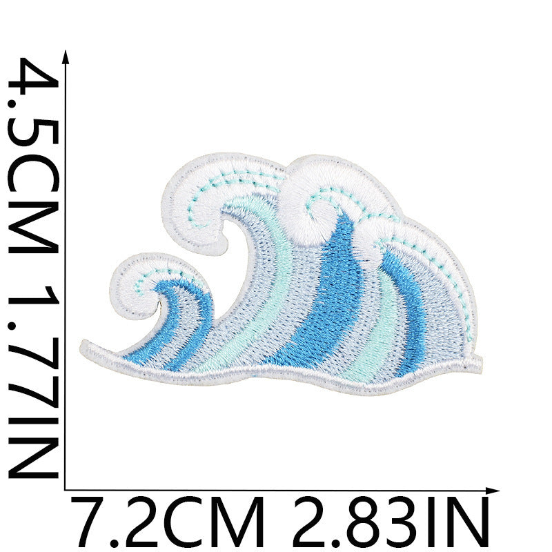 Pearl Seashell Cowgirl Embroidered Iron-On Patch