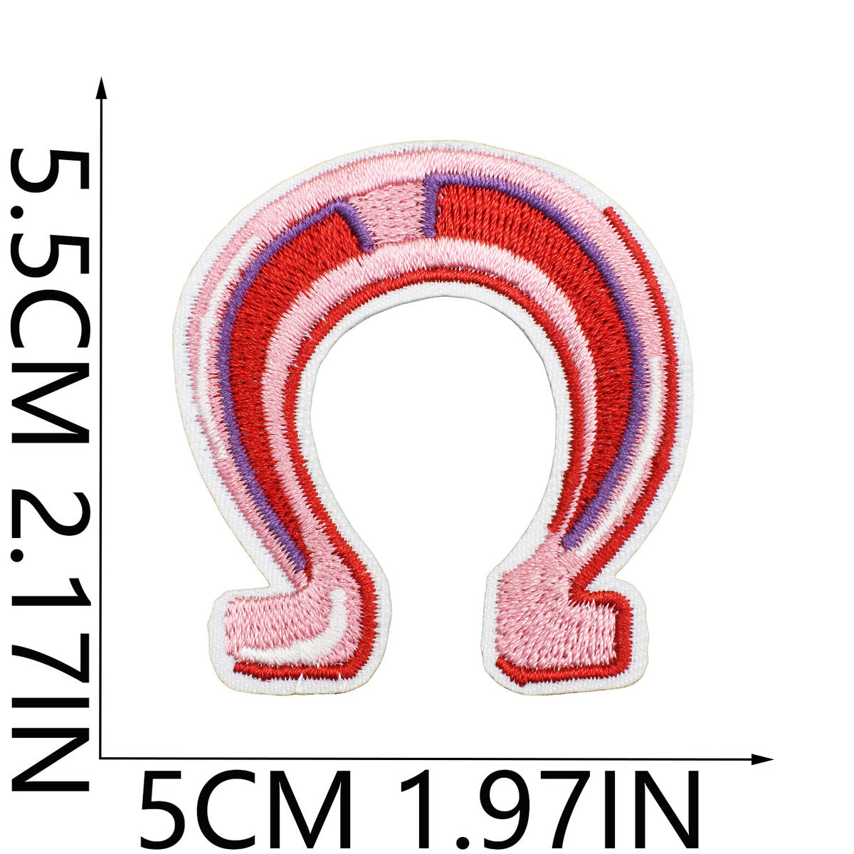 Red Flame Pink Western Cowgirl Iron-On Patch