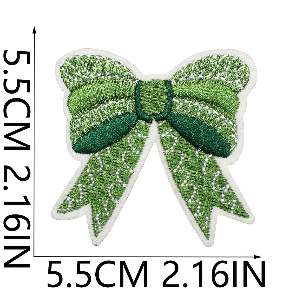 Green Vintage Floral Butterfly Iron-On Denim Patch