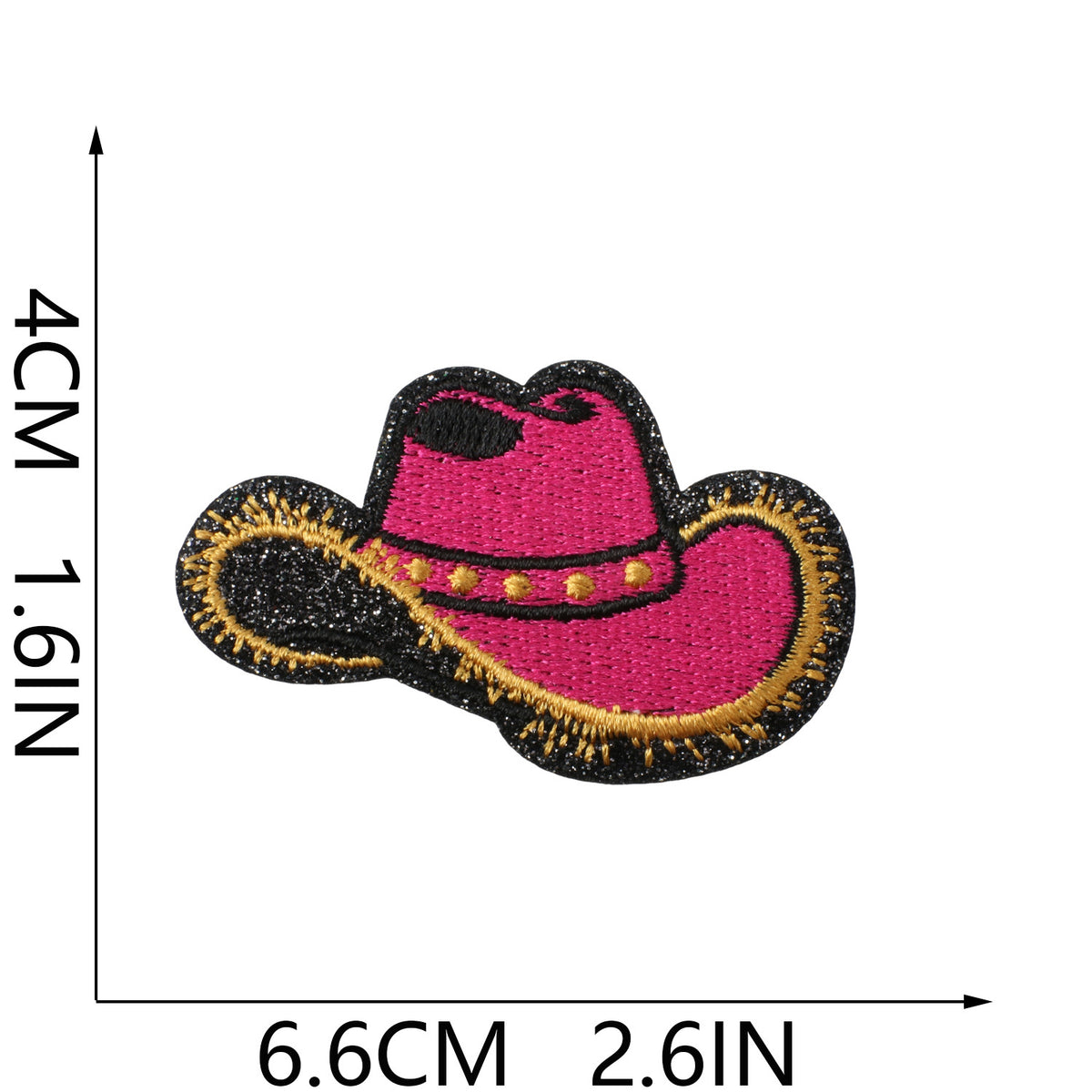 Fuchsia Bohemian Embroidered Iron-On Patch