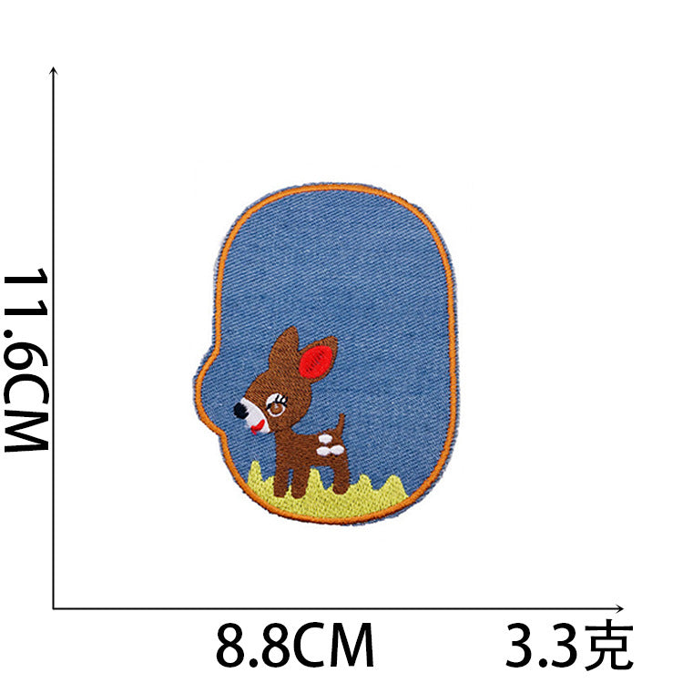 Denim Knee Repair Embroidered Patch – Iron On Sew On Jeans Hole Repair Patch