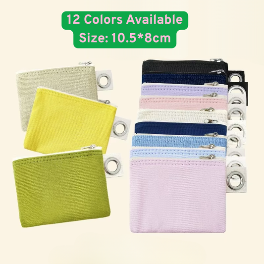 10.5*8cm-Cotton Canvas Zipper Pouch with Grommet