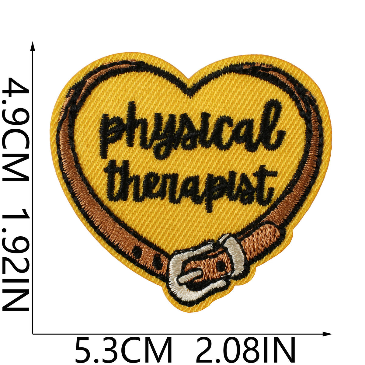 PT Letter Embroidered Patch Iron On Cowboy Denim Jacket Decorative Badge