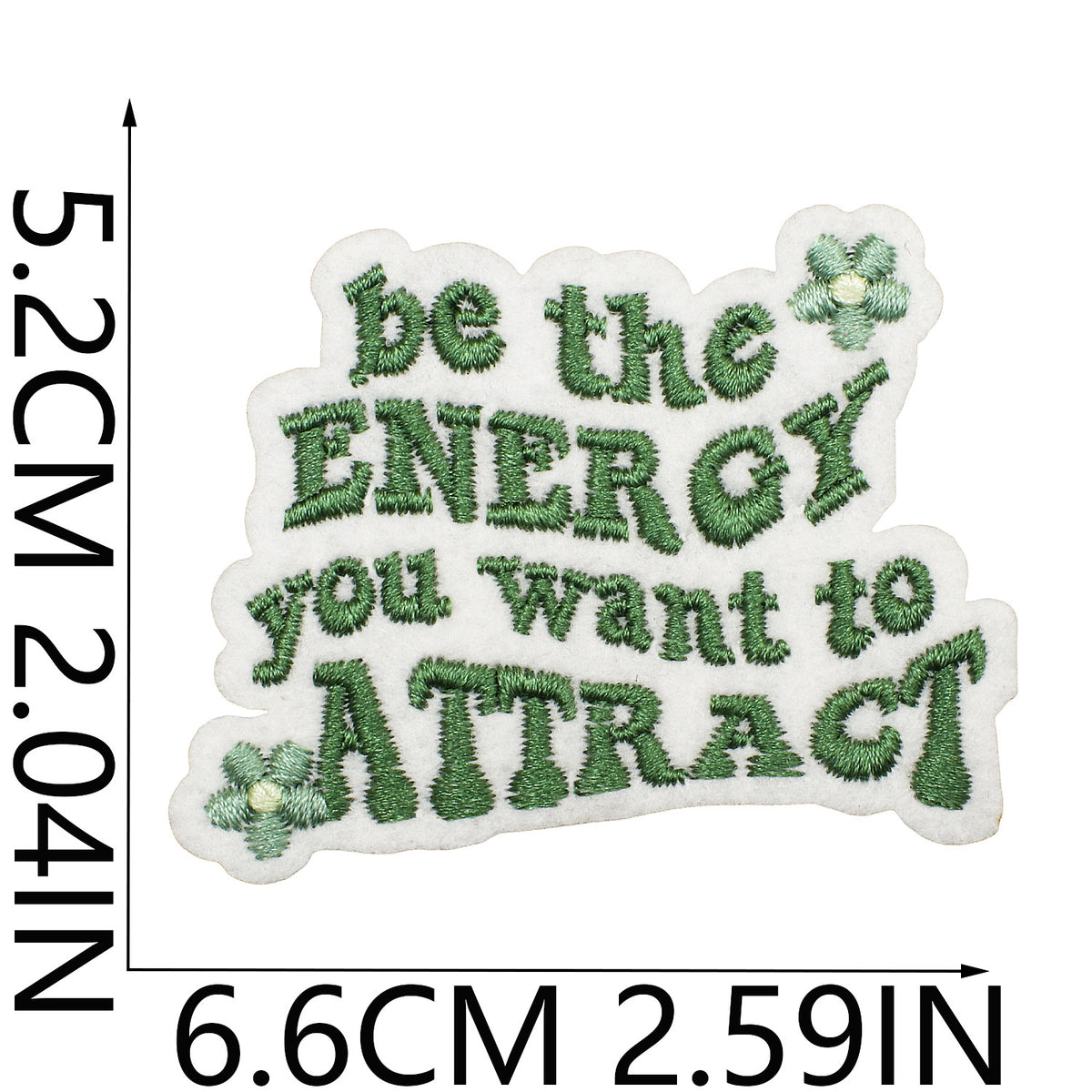 Green Vintage Floral Butterfly Iron-On Denim Patch