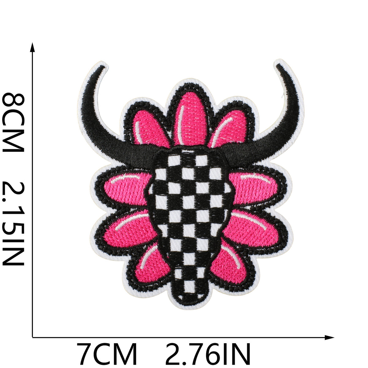 Fuchsia Bohemian Embroidered Iron-On Patch