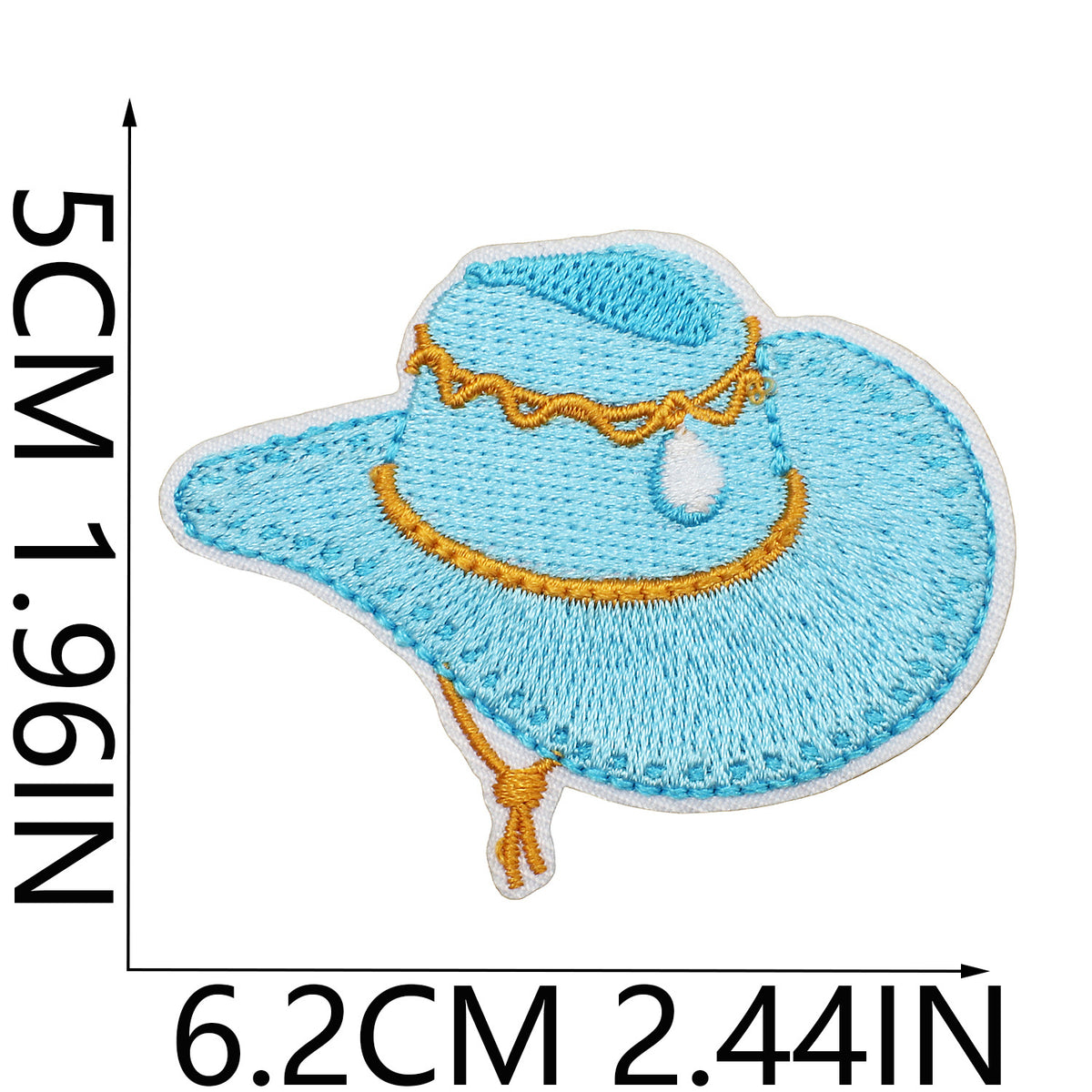 Pearl Seashell Cowgirl Embroidered Iron-On Patch
