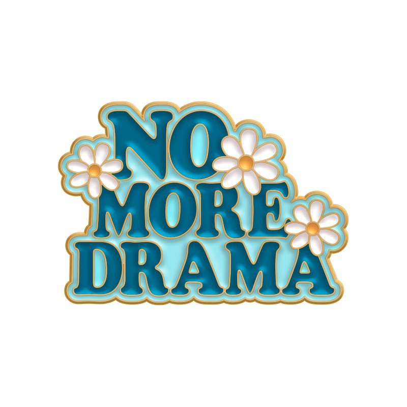 Vibrant English Sentence Enamel Brooch - Custom Slogan Badge