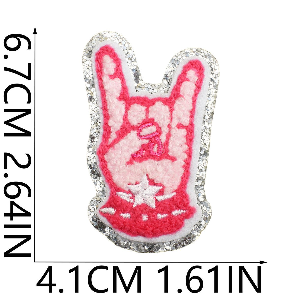 Glitter Floral Cowboy Hat Embroidered Iron-On Patch