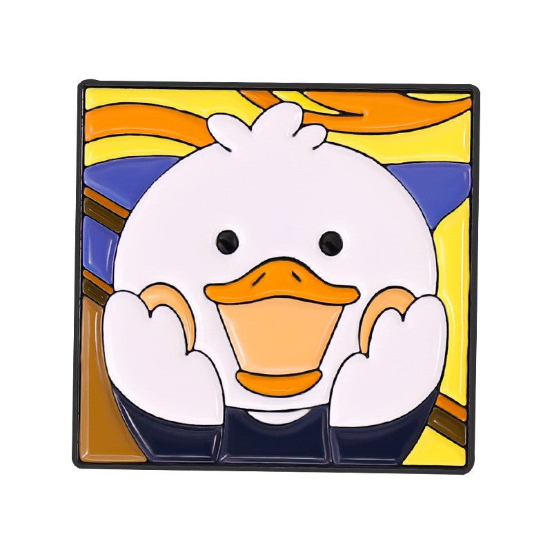 Creative  Yellow Duck Enamel Pin Set | Metal Brooch Collection | Eco-Friendly Apparel Accessories Wholesale