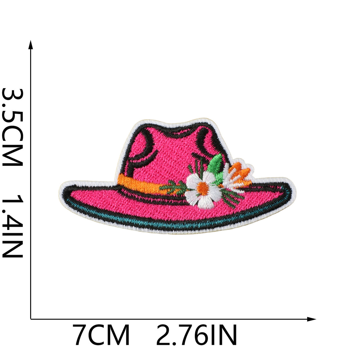 Fuchsia Bohemian Embroidered Iron-On Patch