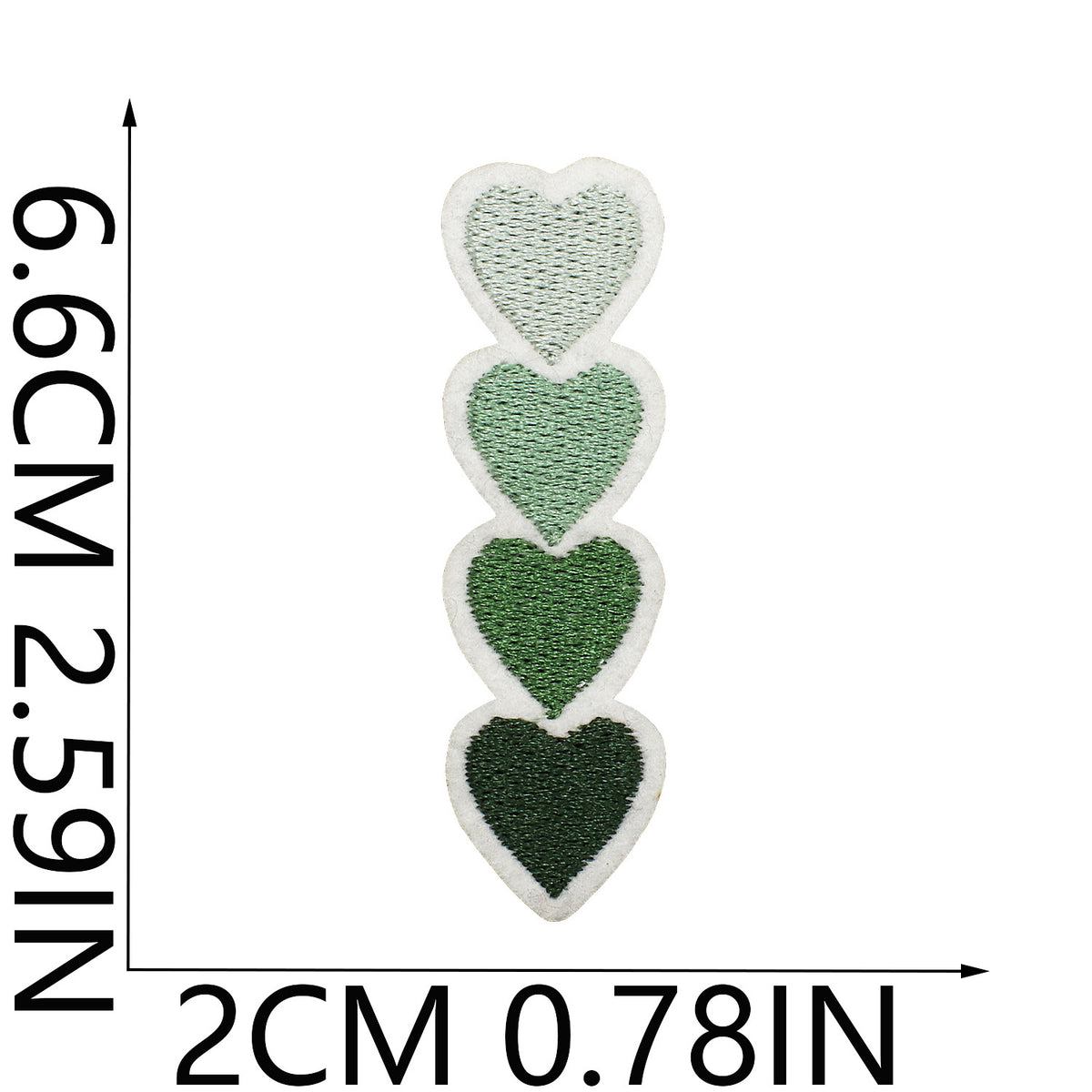 Green Vintage Floral Butterfly Iron-On Denim Patch
