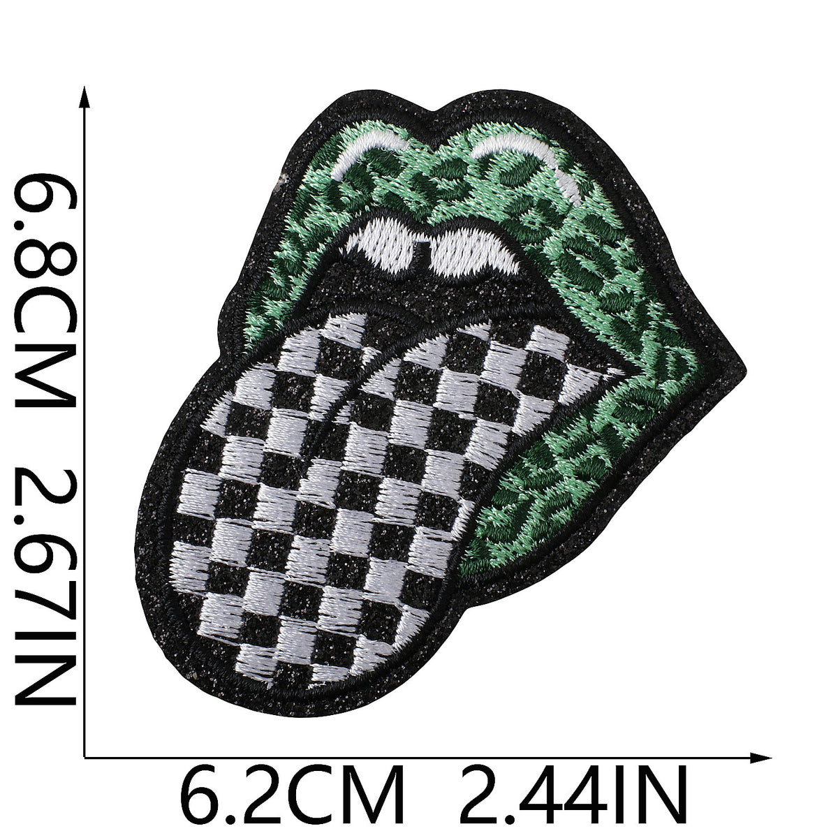 Trendy Lips Embroidered Iron-On Patch
